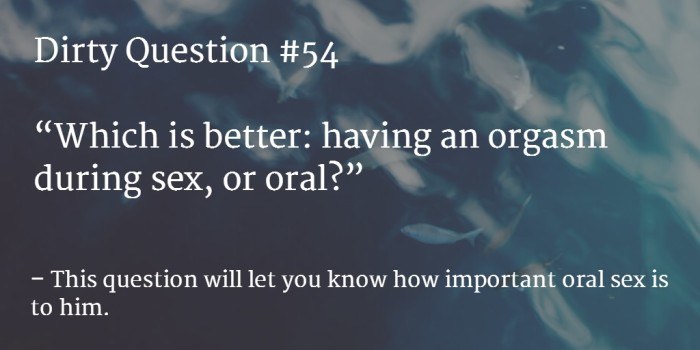 Dirty Sex Question 64