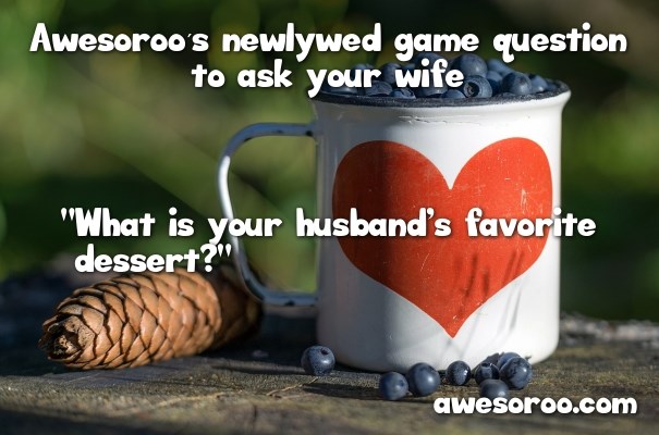 dessert question for newlywed game