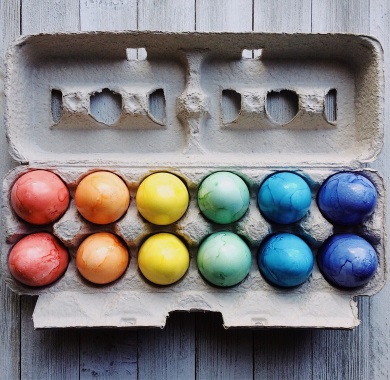 colorful eggs mobile